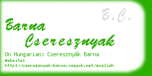 barna cseresznyak business card