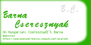 barna cseresznyak business card